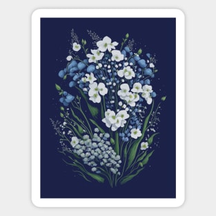 Bouquet of forget me not flowers Magnet